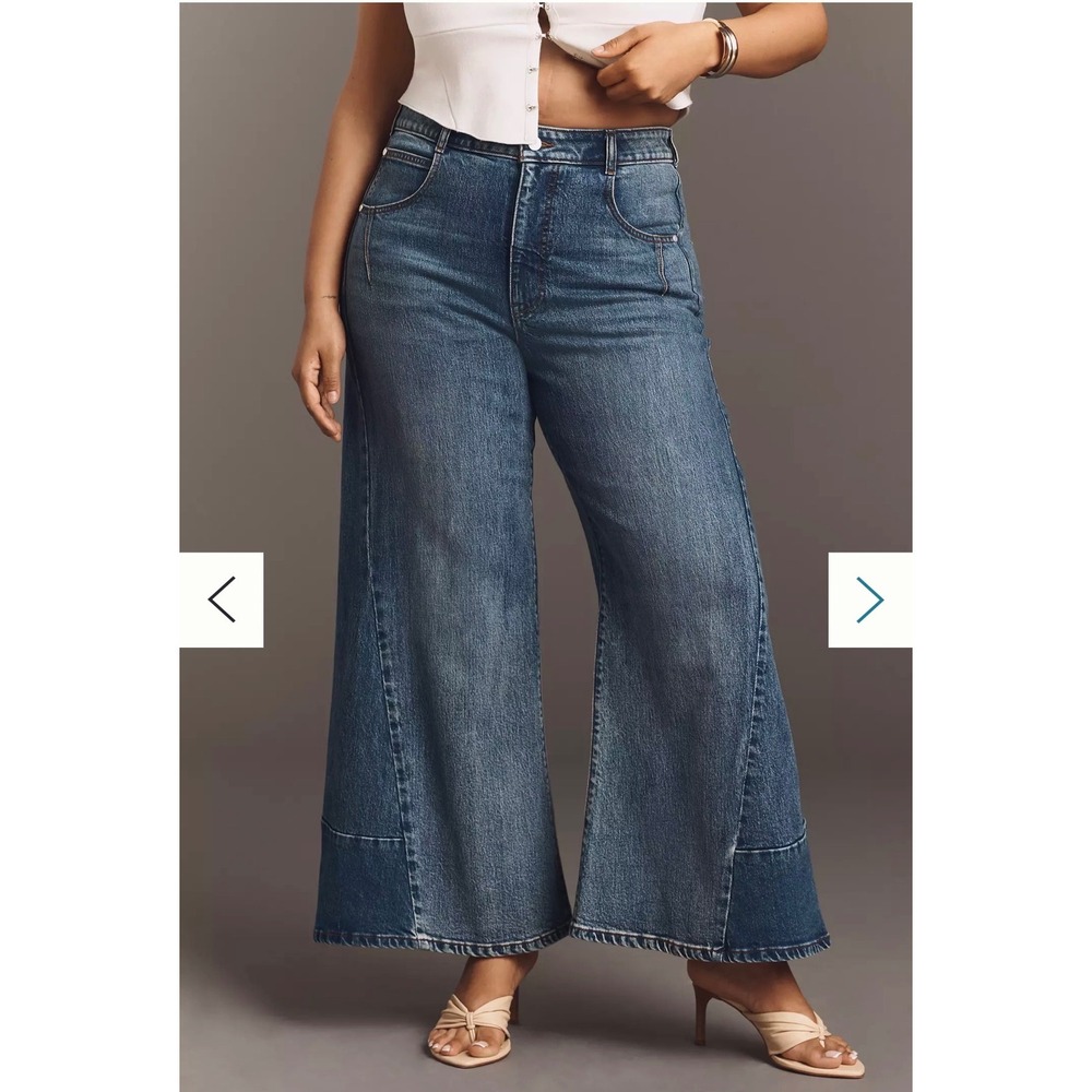 Anthropologie Pilcro Darien 70s Paneled Wide-Leg Flare Jeans Size 26